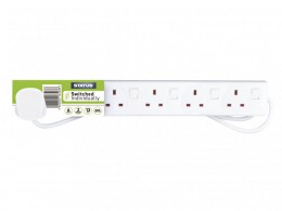 STATUS Individually Switched Extension Lead 240V 6-Gang 13A White 2m £15.95